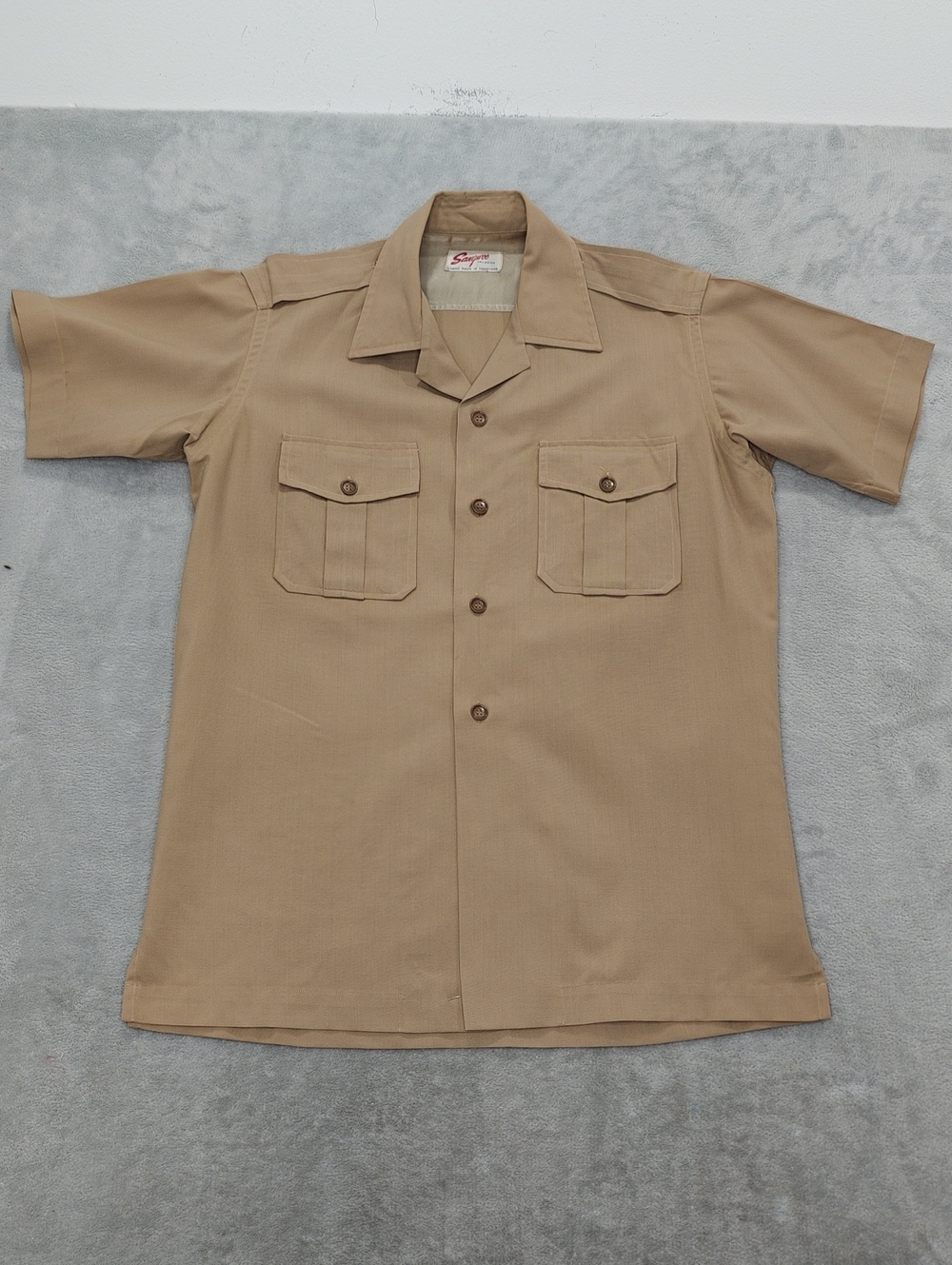 U.S. Army Men's Uniform Khaki Shirt Vtg 1969 Vietnam Era Size M